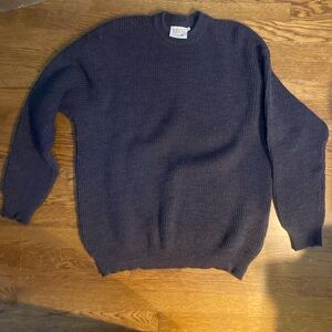Men's new wool Navy Crewneck Sweater 1X XL